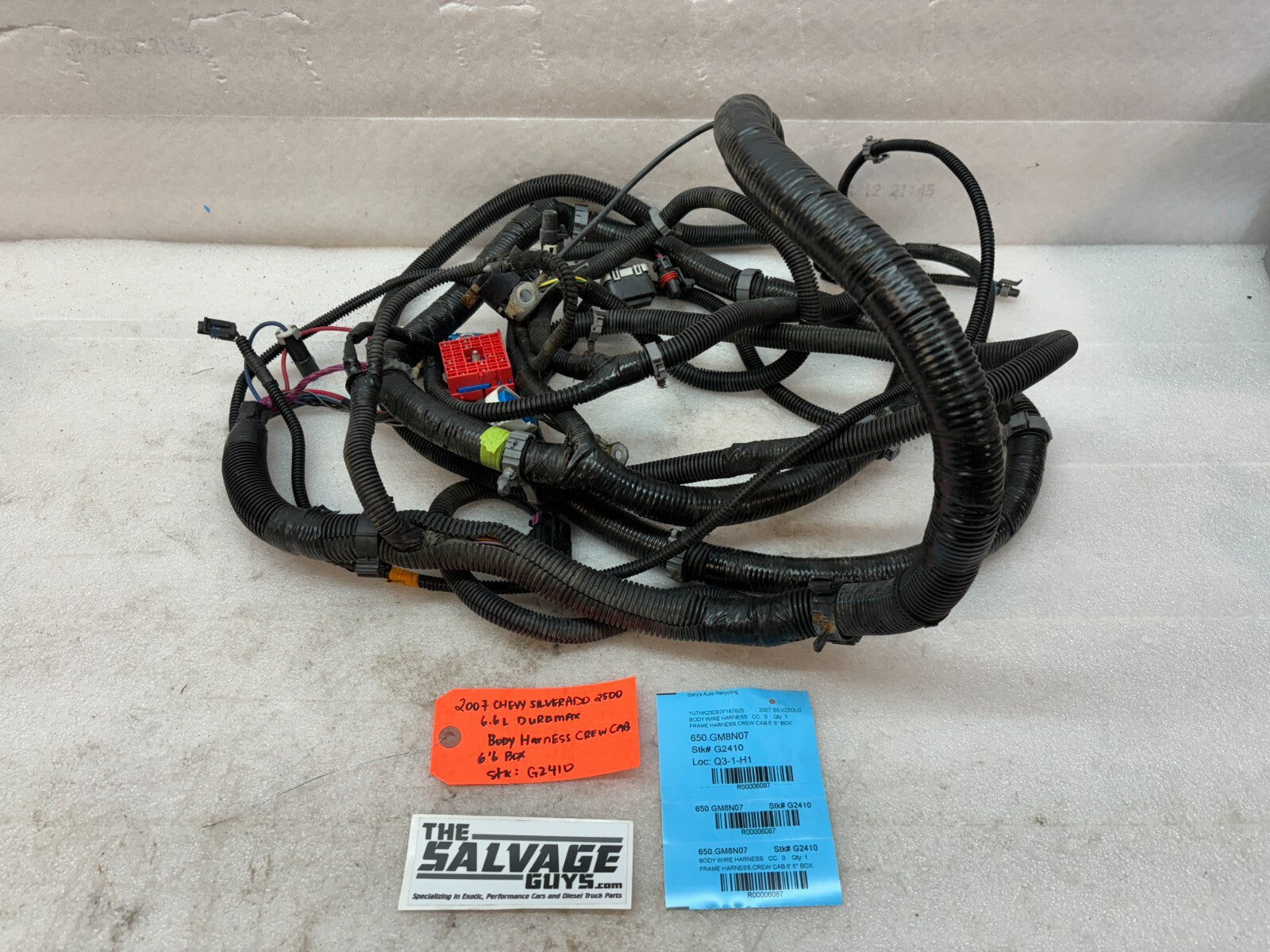 06 07 Chevrolet GMC 2500HD 3500 4wd CREW CAB SHORT BOX CHASSIS WIRING HARNESS