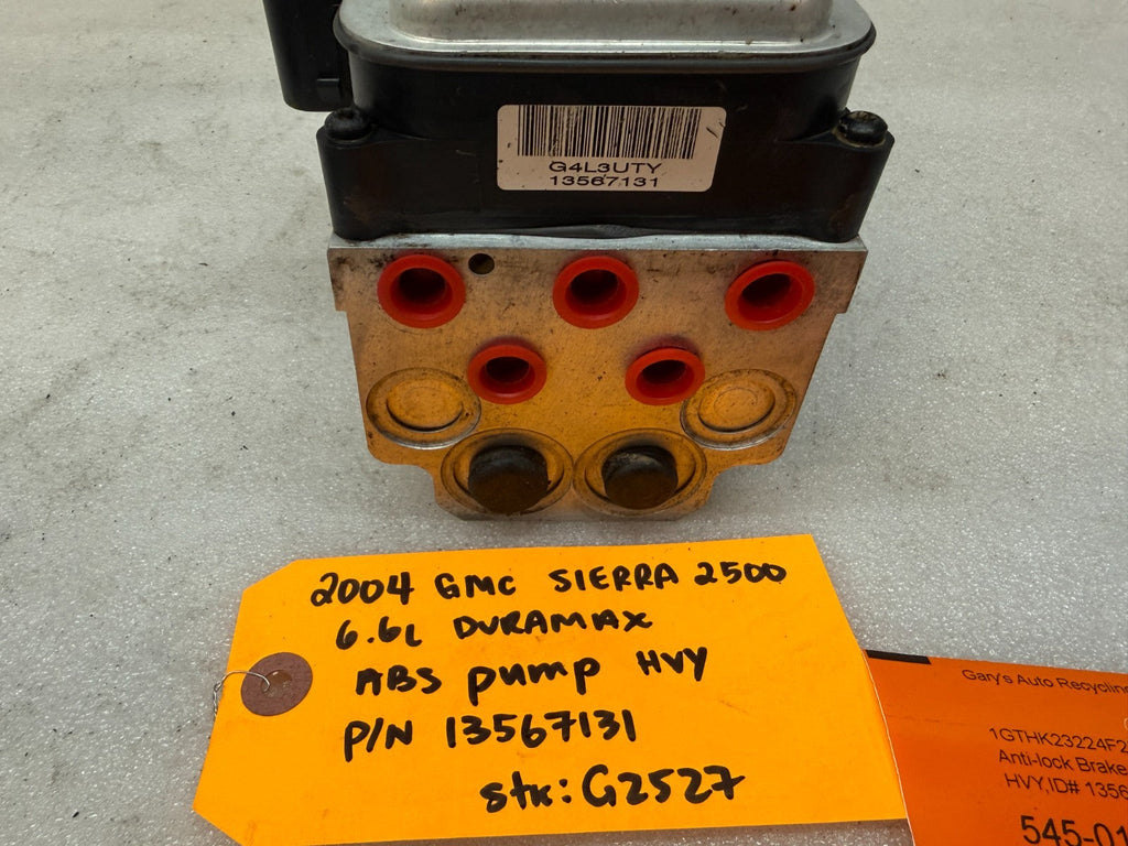 03-07 Chevrolet GMC SILVERADO 2500 6.6 ABS ANTI LOCK BRAKE PUMP MODULE 13567131