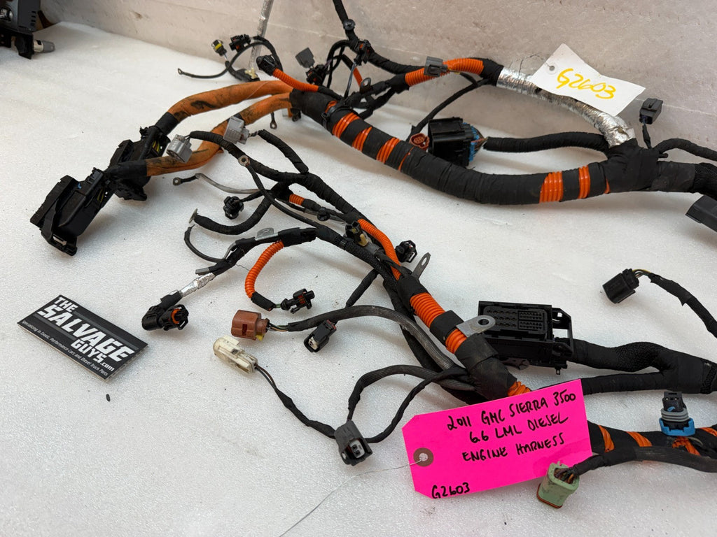 11 GMC SIERRA CHEVROLET SILVERADO 3500HD DURAMAX 6.6 LML ENGINE WIRING HARNESS