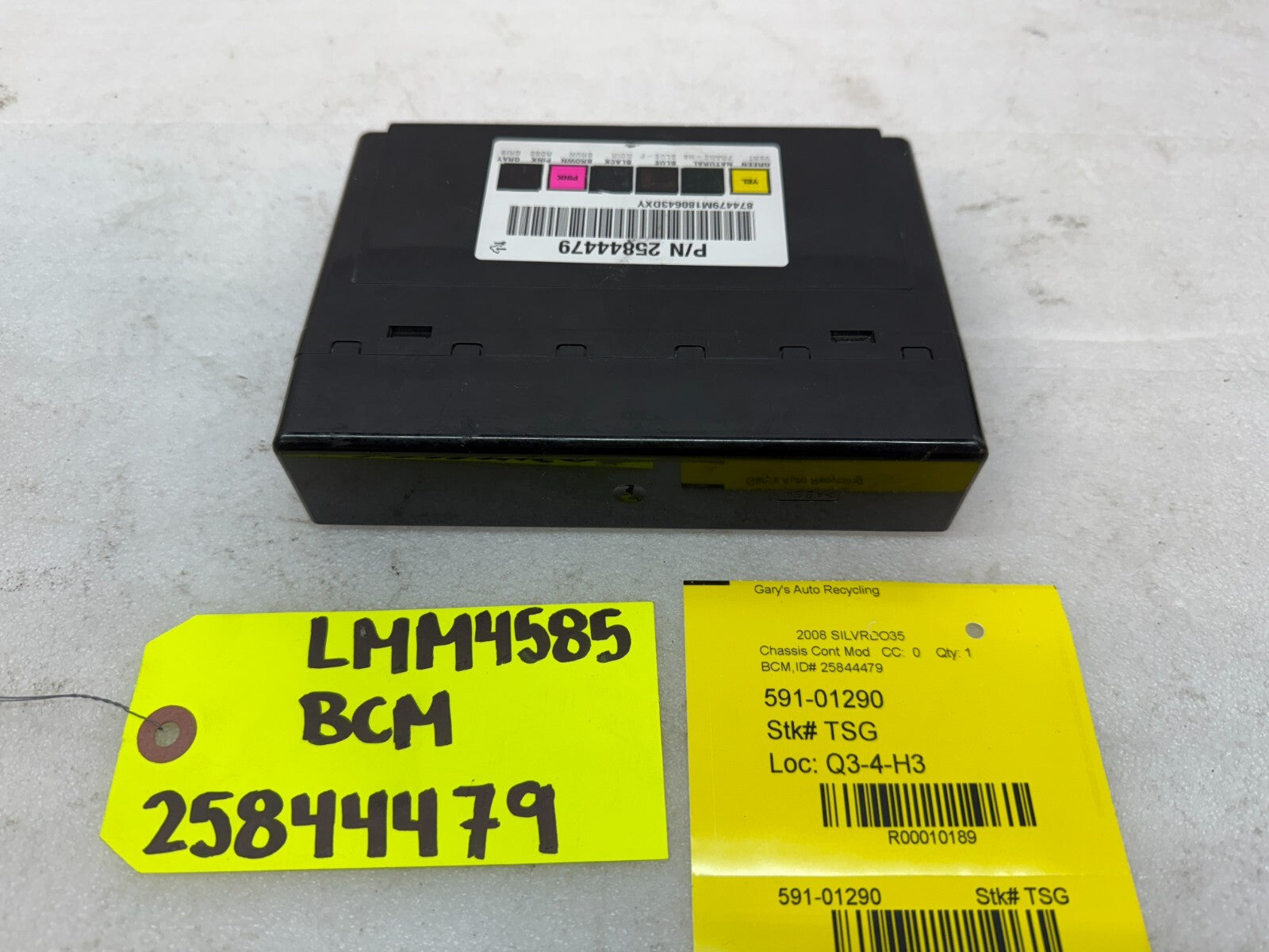 08 09 10 Chevrolet GMC DURAMAX LMM 6.6 BCM BODY CONTROL MODULE WIRING 25844479