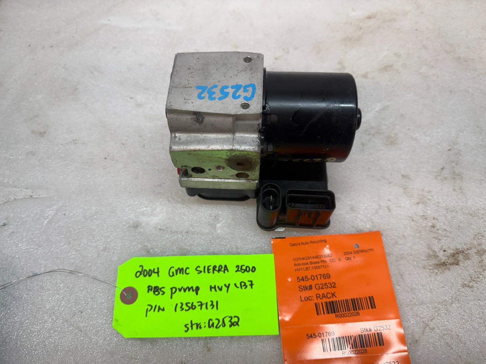 03-07 Chevrolet GMC SILVERADO 2500 6.6 ABS ANTI LOCK BRAKE PUMP MODULE 13567131