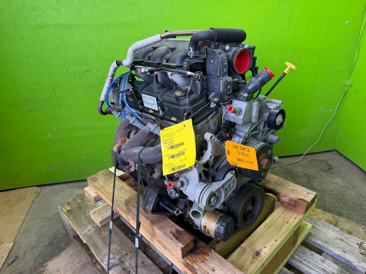 08 JEEP WRANGLER JK 3.8 COMPLETE ENGINE MOTOR ASSEMBLY 07-11
