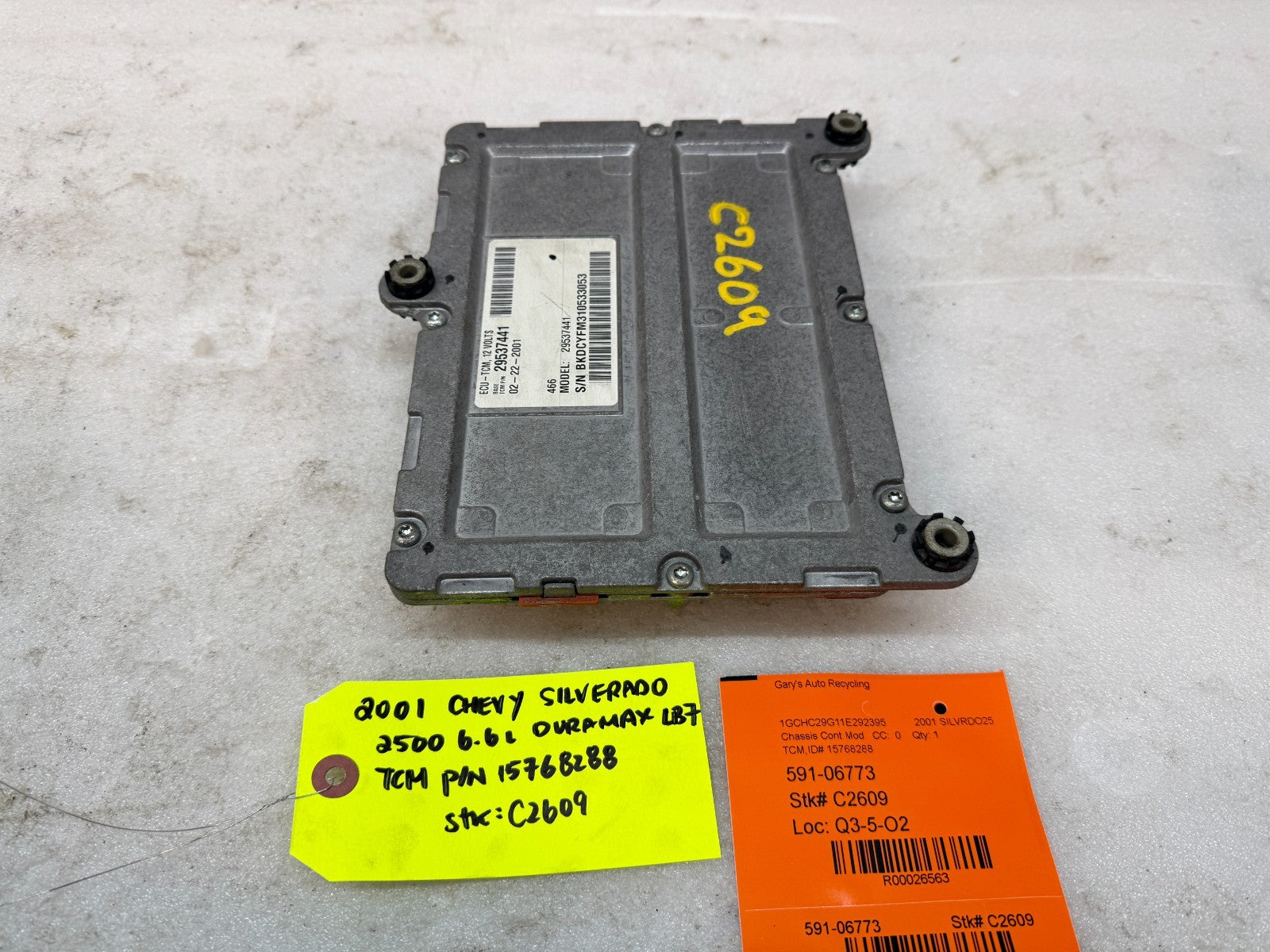 01 Chevrolet GMC SILVERADO 6.6 TCM TCU TRANSMISSION COMPUTER ALLISON 29537441