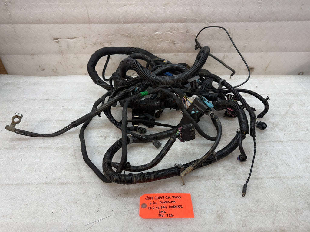 12 GMC SIERRA CHEVROLET SILVERADO 3500HD DURAMAX 6.6 LML ENGINE WIRING HARNESS