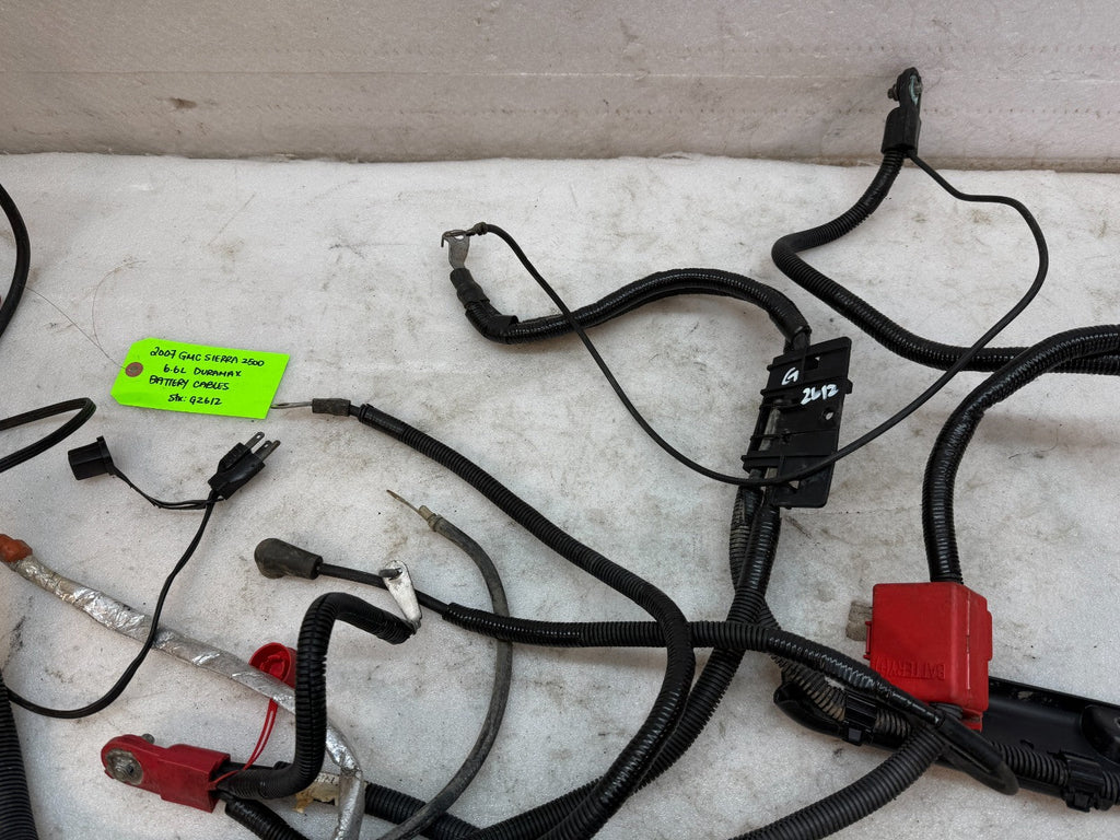 06 07 GMC CHEVROLET SILVERADO 2500HD 3500HD 6.6 LBZ OEM BATTERY CABLES