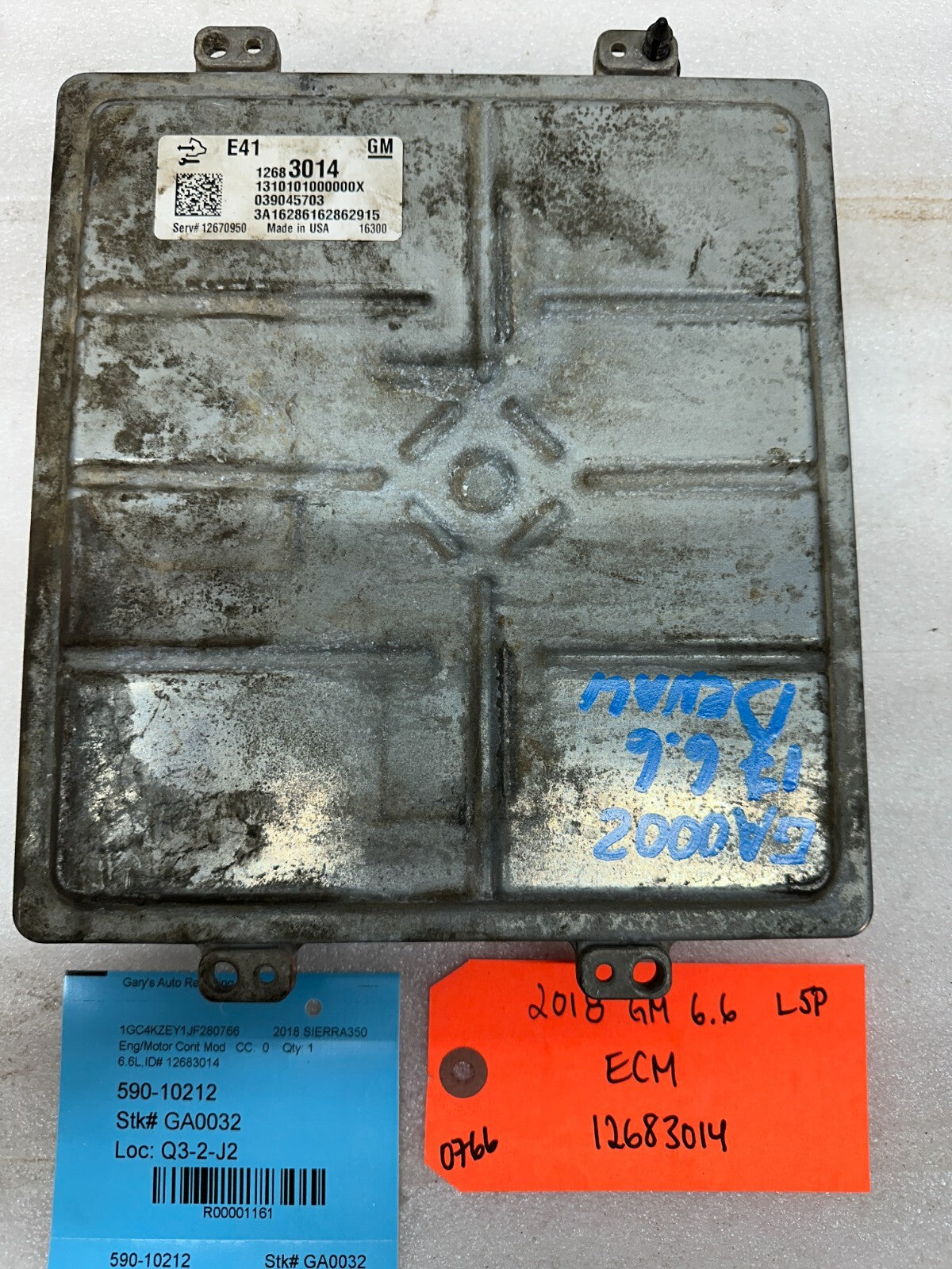 17-19 CHEVROLET GMC 3500 6.6 L5P DURAMAX DIESEL ENGINE COMPUTER ECM ECU 12683014