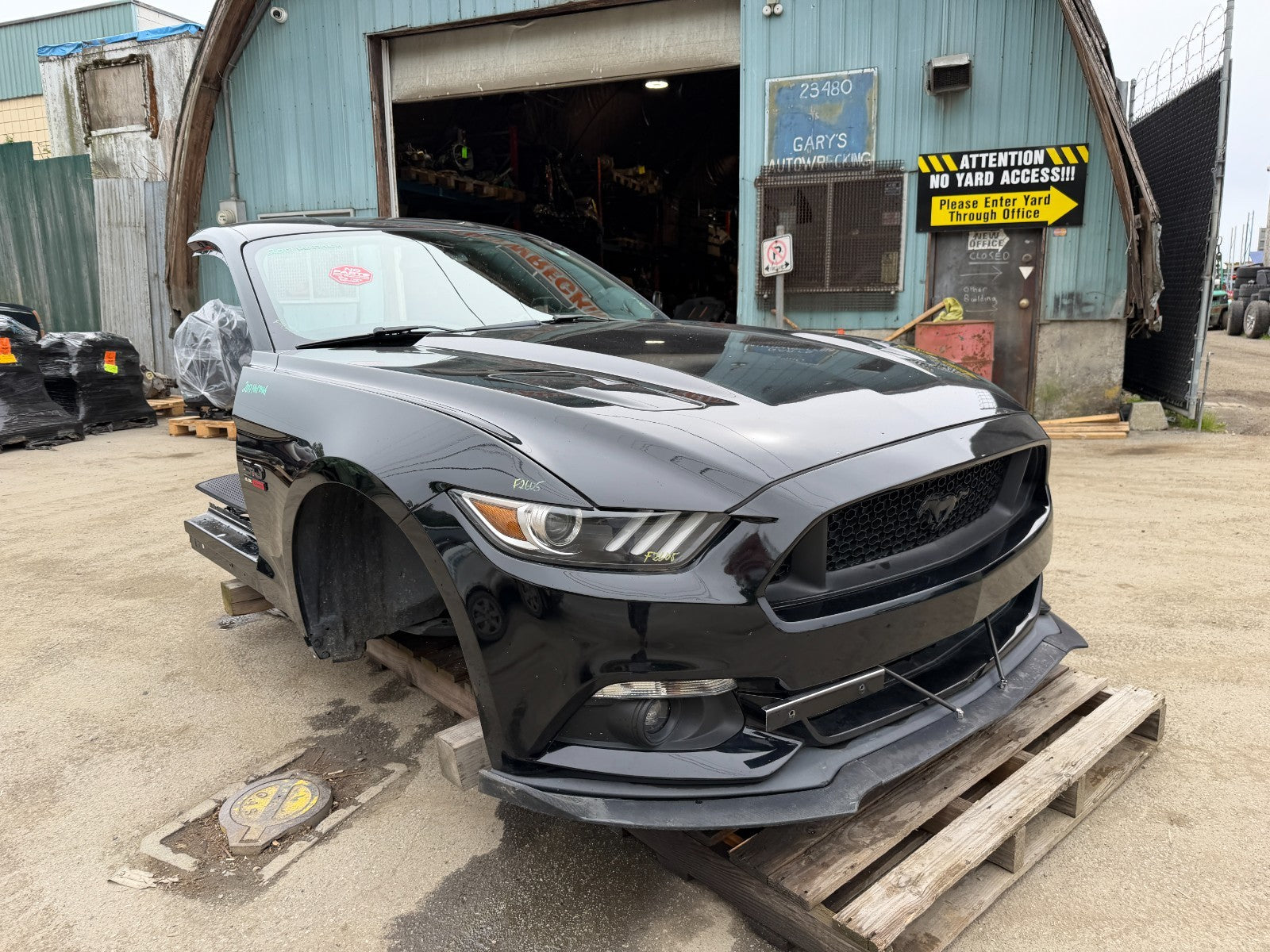 15 16 17 FORD MUSTANG GT S550 COMPLETE FRONT NOSE BUMPER LIGHTS FRAME RAILS HOOD
