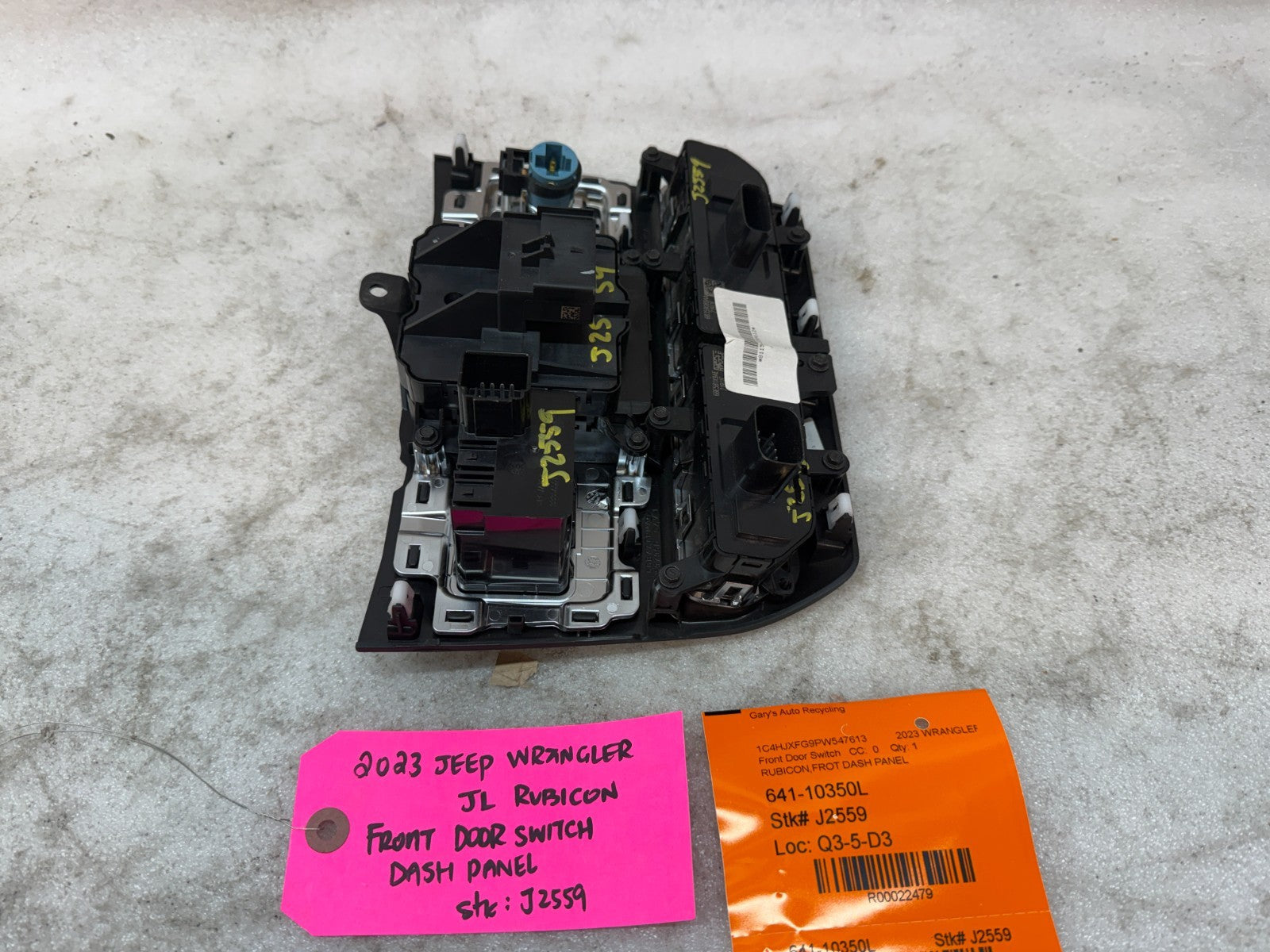 18-24 JEEP WRANGLER RUBICON JL JT DASH WINDOW AUXILIARY LOCKER SWITCH PANEL