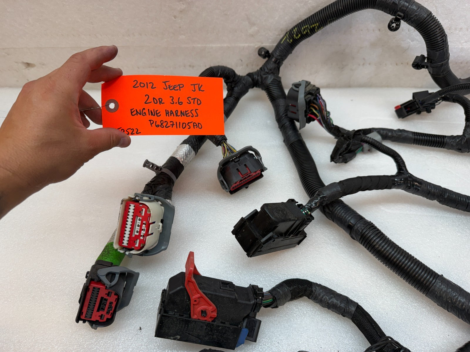 12-18 JEEP WRANGLER JK 3.6 ENGINE WIRING HARNESS LOOM ABS TO TIPM P68271105AD
