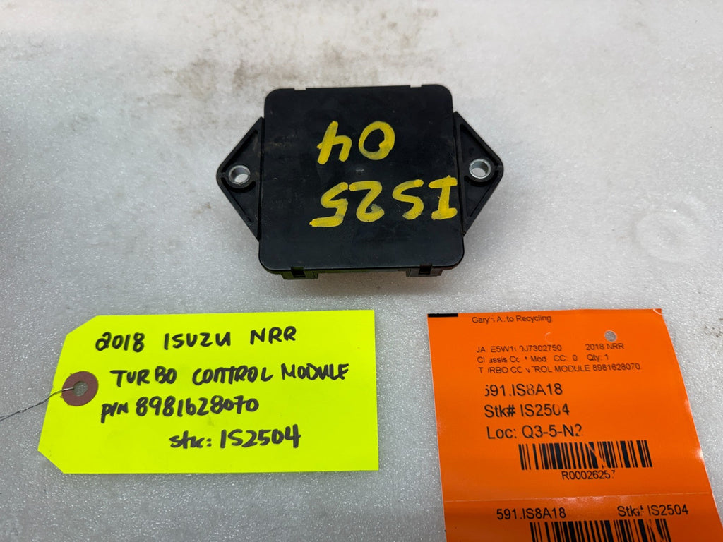 18 ISUZU NRR NPR NQR 5.2 4HK1-TC TURBO CONTROL MODULE 8981628070