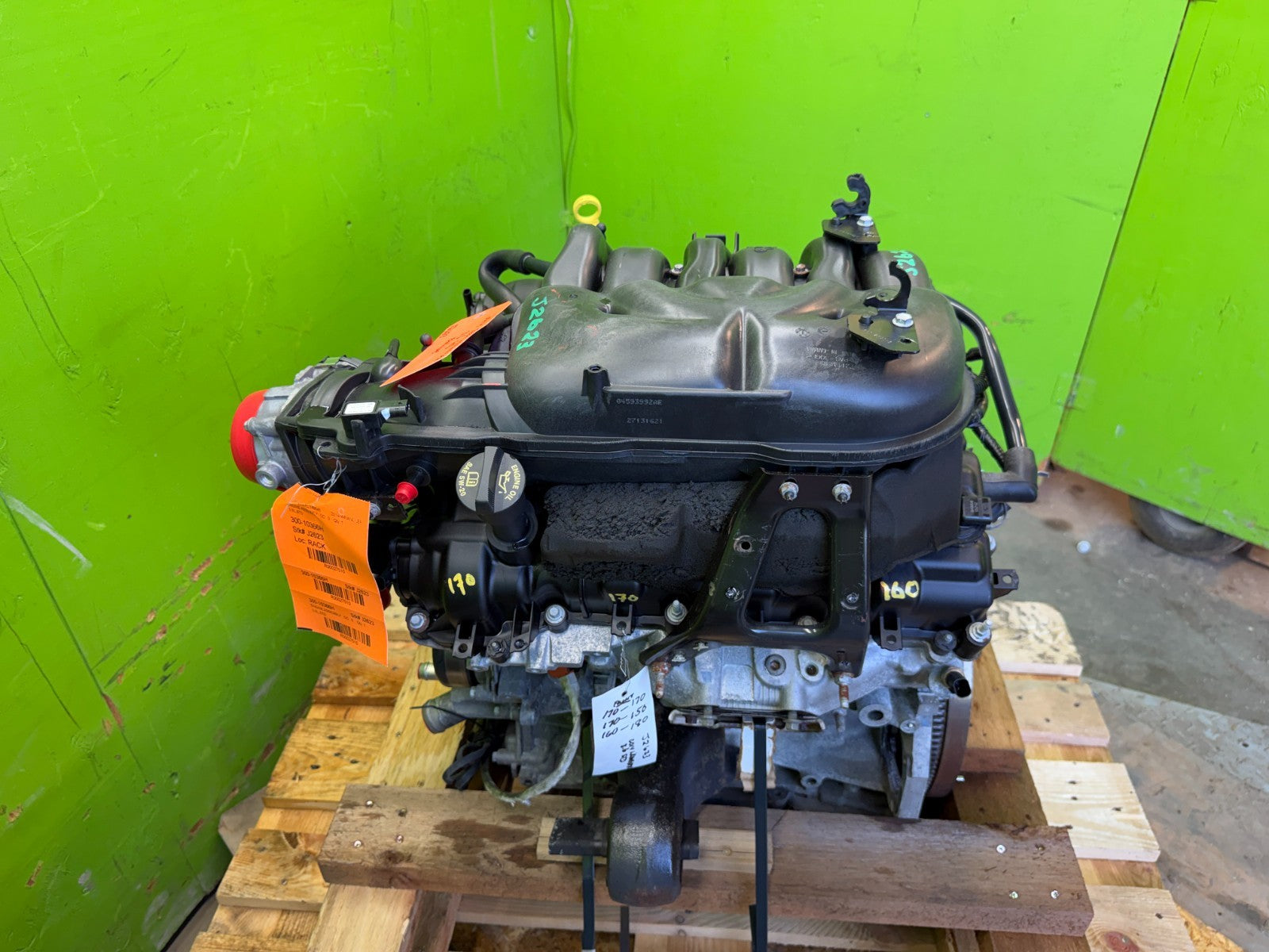 14 JEEP WRANGLER JK 3.6 COMPLETE ENGINE MOTOR ASSEMBLY 80k 14-18