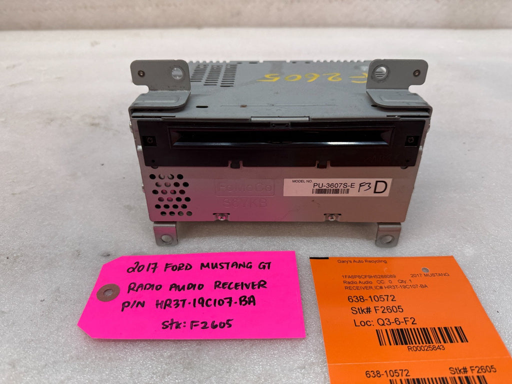 15 16 17 FORD MUSTANG GT AM FM CD SYNC 3 RADIO STEREO RECEIVER HR3T-19C107-BA