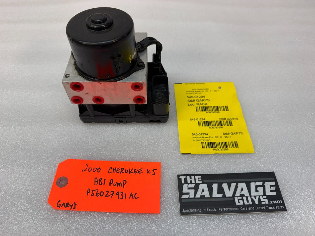 00 JEEP CHEROKEE XJ 4.0 AUTOMATIC ABS ANTI LOCK BRAKE PUMP MODULE P56027931AC