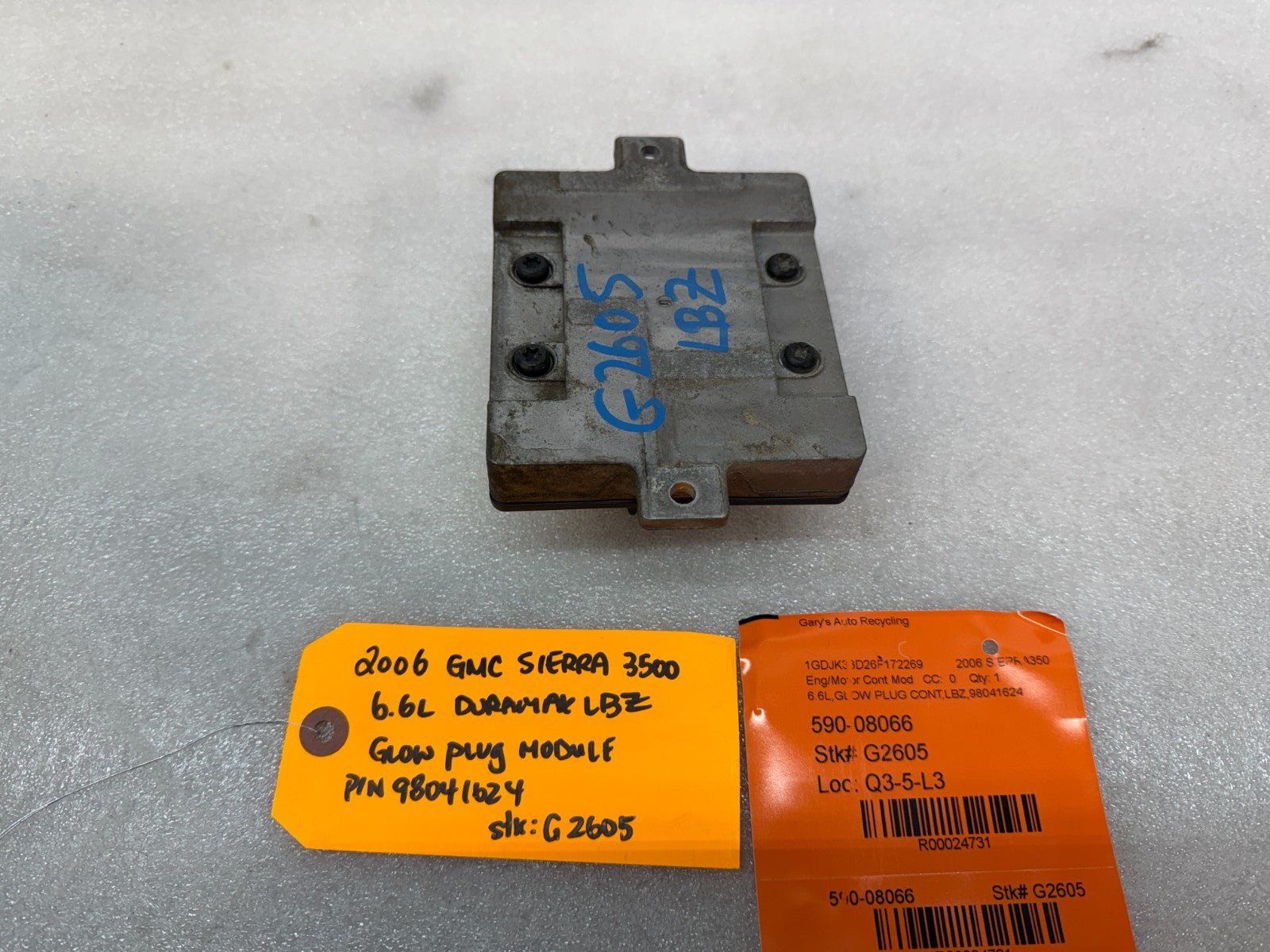06 07 Chevrolet GMC 2500HD 3500 DURAMAX 6.6 LBZ GPM GLOW PLUG CONTROL MODULE