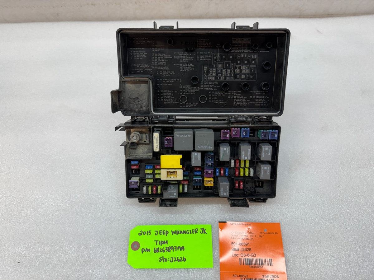 15 JEEP WRANGLER JK TIPM INTEGRATED MODULE FUSE BOX 68263897AA