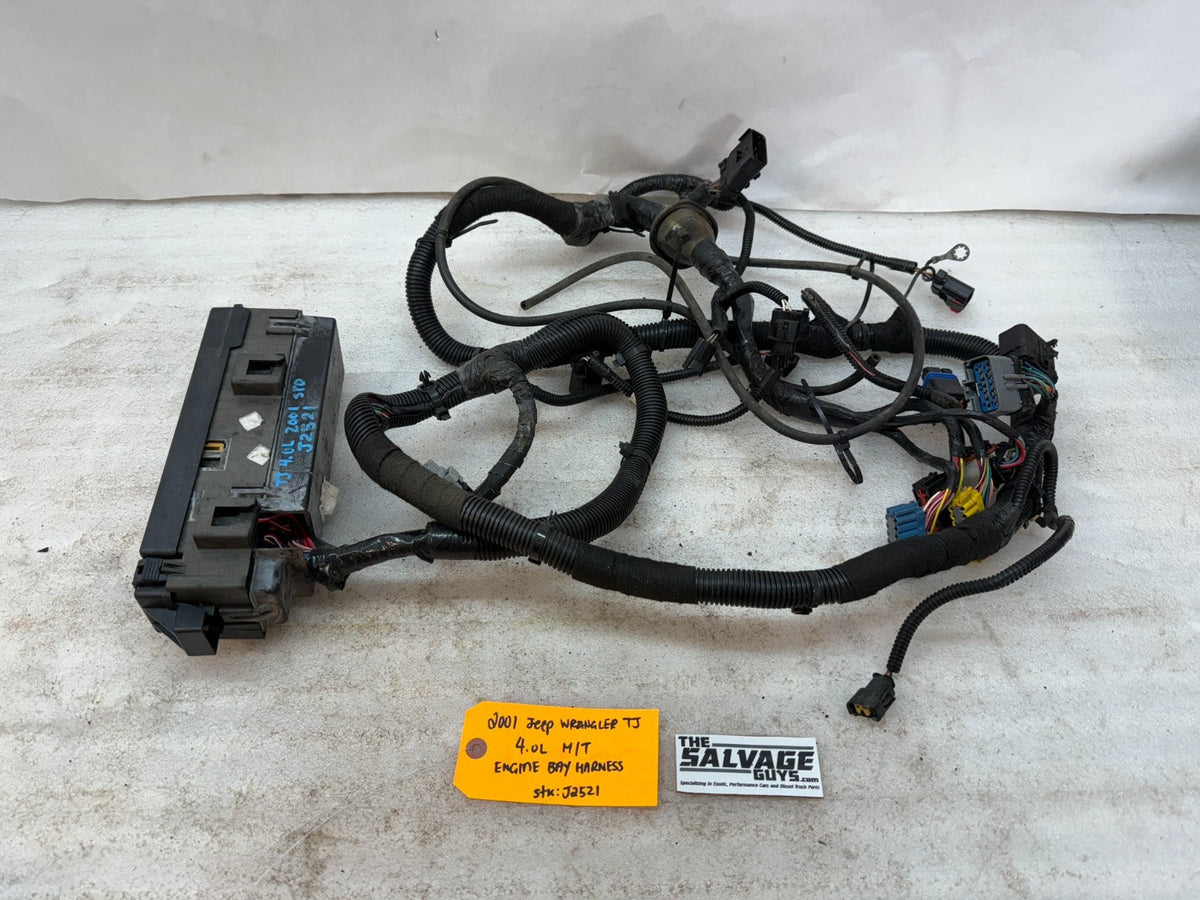 2001 JEEP WRANGLER TJ 4.0 M/T MANUAL TRANS ENGINE FUSE BOX HARNESS LOOM