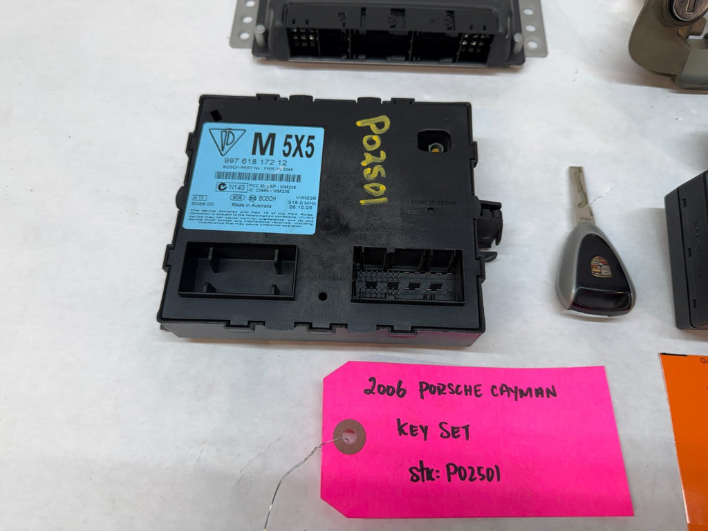 06 07 08 PORSCHE CAYMAN S 987 3.4 ENGINE COMPUTER ECU ECM DME KEY 99761860102
