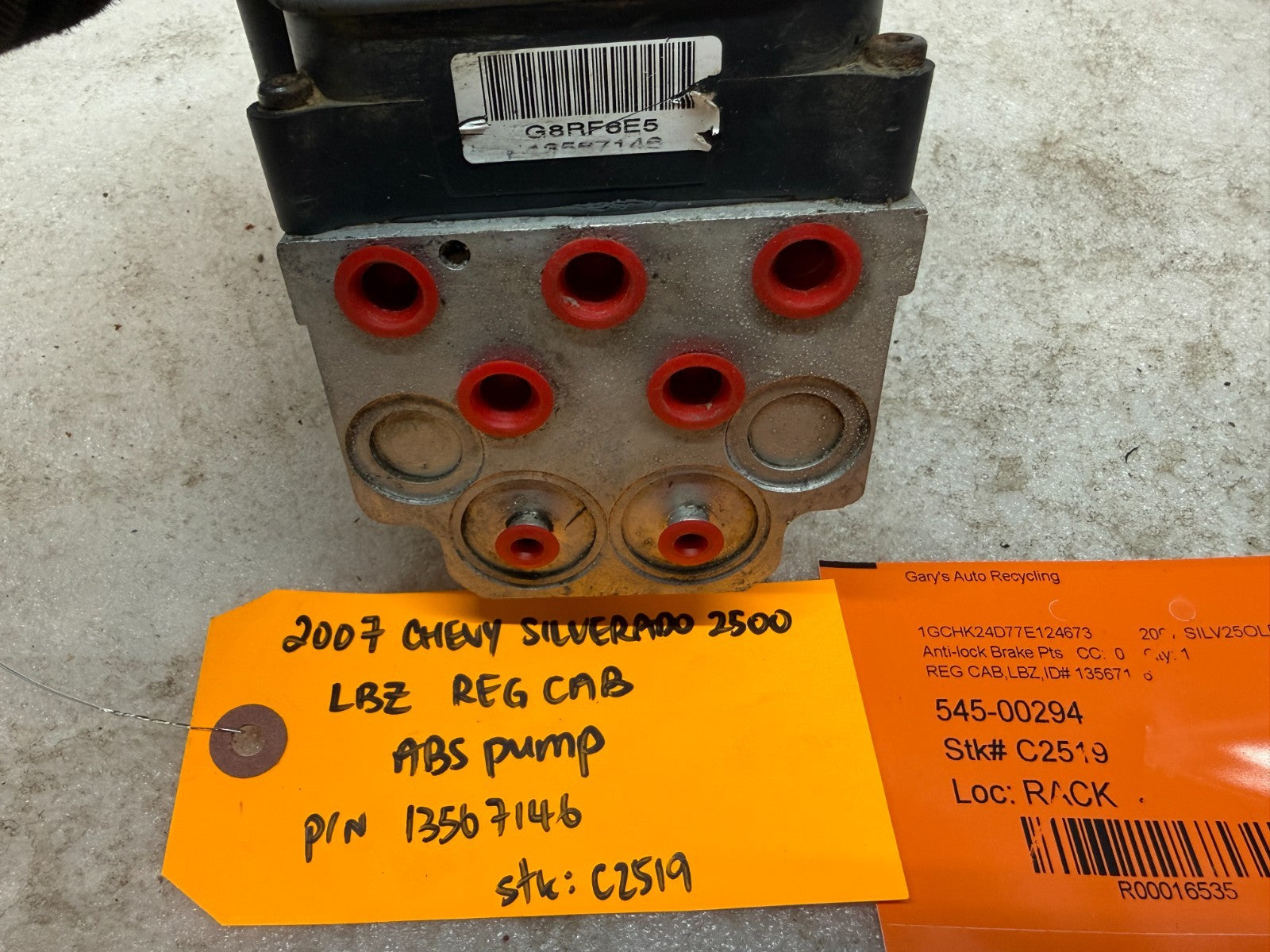 03-07 Chevrolet GMC SILVERADO 2500 6.6 ABS ANTI LOCK BRAKE PUMP MODULE 13567146