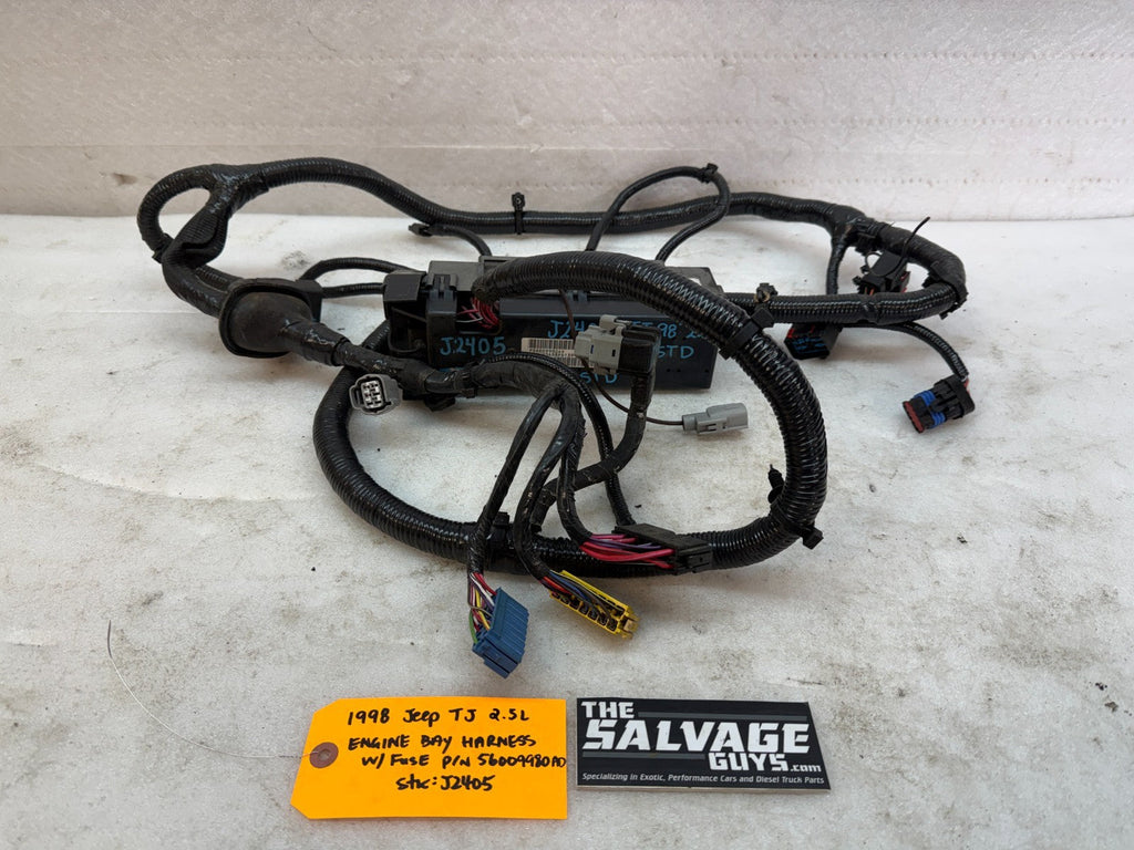 1998 JEEP WRANGLER TJ 2.5 MANUAL TRANS ENGINE FUSE BOX HARNESS LOOM 56009980AD