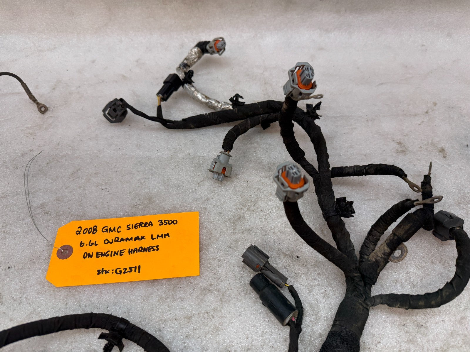 07-10 GMC CHEVROLET 2500HD DURAMAX 6.6 LMM ENGINE MOTOR WIRING HARNESS LOOM