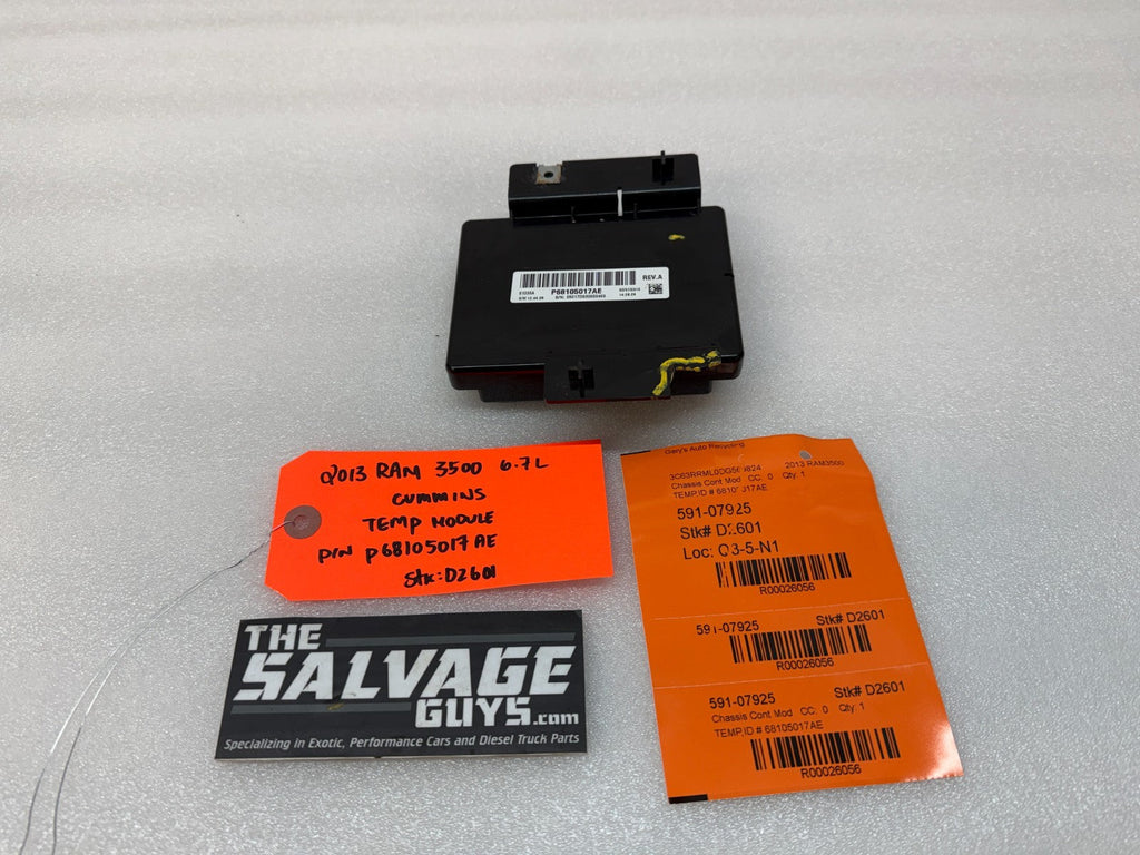 13 DODGE RAM 2500 3500 HEATER AC TEMPERATURE CONTROL MODULE P68105017AE