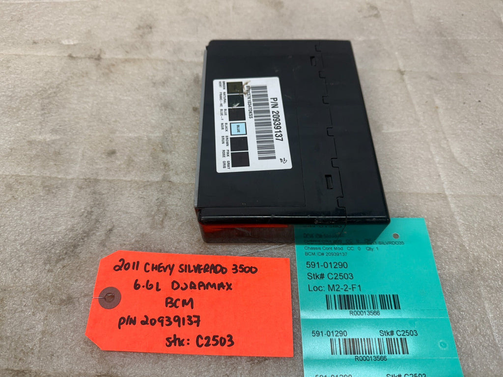 11-14 Chevrolet GMC 2500HD DURAMAX 6.6 LML BCM BODY CONTROL MODULE 20939137