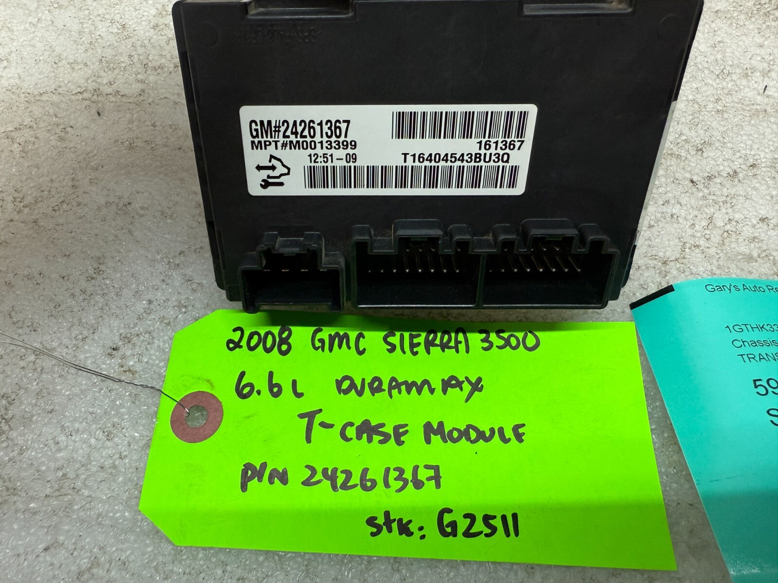 07-14 GMC SIERRA 2500HD 3500 TRANSFER CASE CONTROL MODULE TCCM 24261367