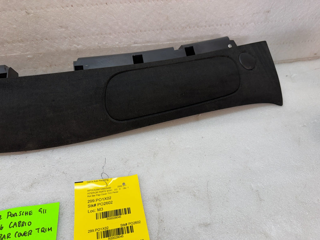 PORSCHE 996 997 CONVERTIBLE CABRIOLET CABRIO ROLL BAR COVER TRIM PANEL BLACK
