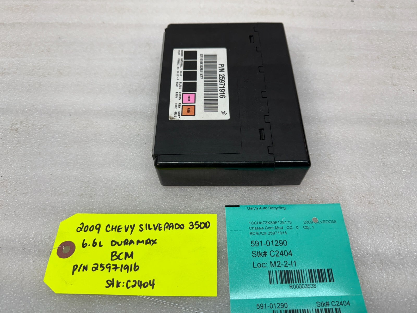 08 09 10 Chevrolet GMC DURAMAX LMM 6.6 BCM BODY CONTROL MODULE 25971916