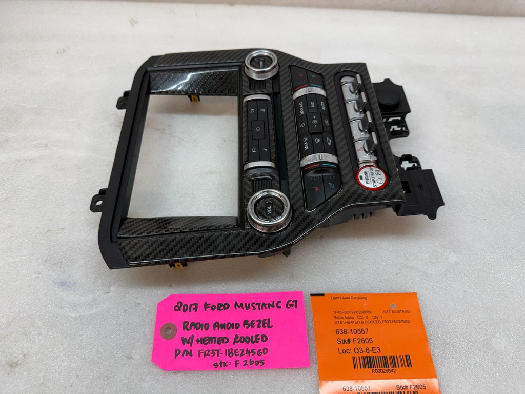 15 16 17 FORD MUSTANG GT SYNC 3 8.0 SCREEN RADIO STEREO BEZEL FR3T-18E245GD