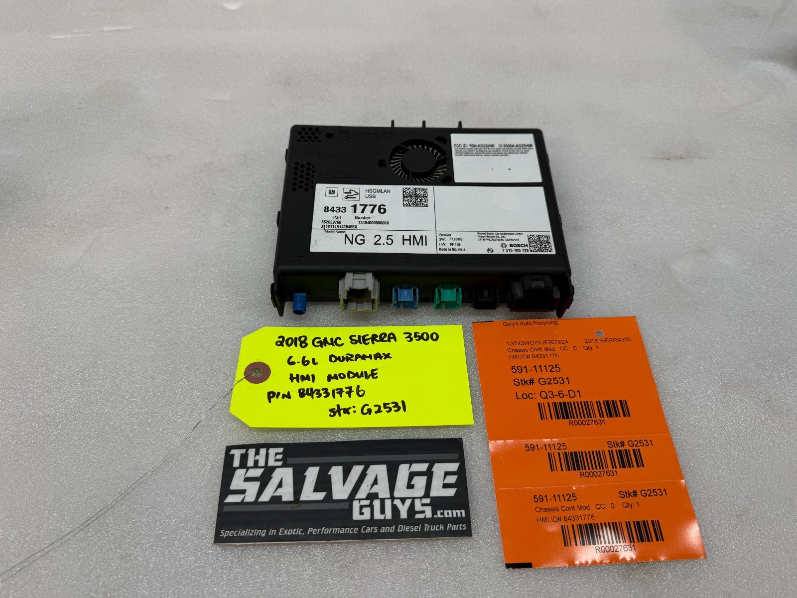 1 819 20 GMC 2500 3500 SIERRA SILVERADO HMI MEDIA RADIO MODULE 84331776