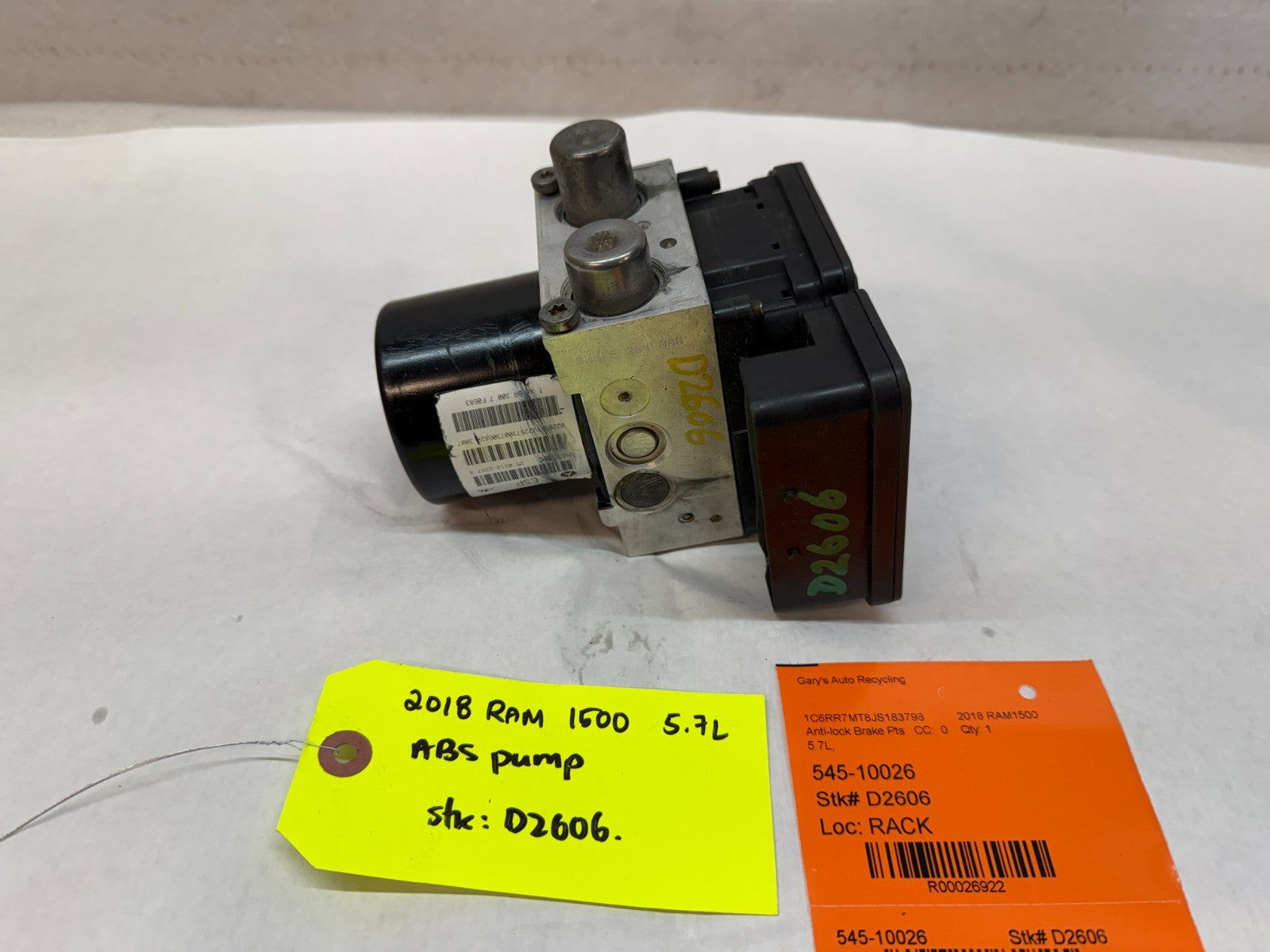 18 DODGE RAM SPORT 1500 5.7 ABS ANTI LOCK BRAKE PUMP CONTROL MODULE 63k