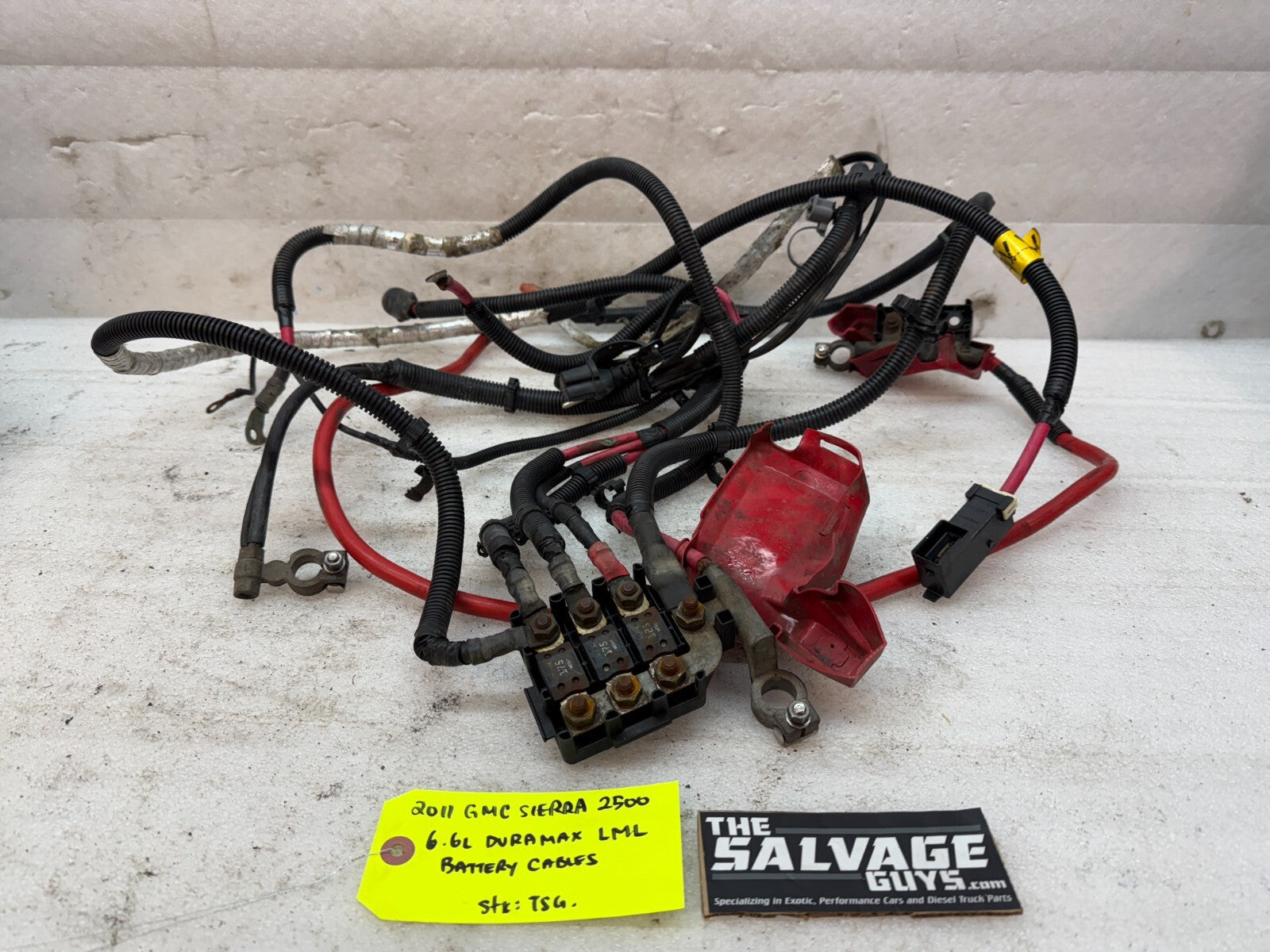 11-14 GMC CHEVROLET SILVERADO 2500HD 3500HD 6.6 LML OEM POSITIVE BATTERY CABLES