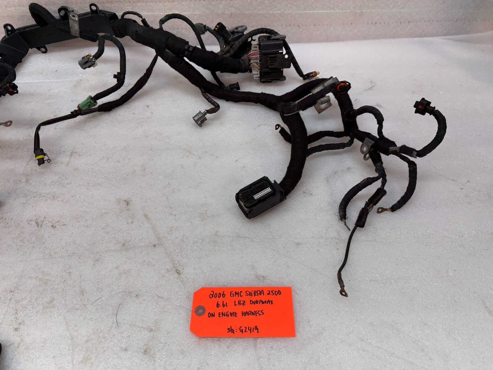 06 07 GMC CHEVROLET 2500HD DURAMAX 6.6 LBZ ENGINE MOTOR WIRING HARNESS LOOM