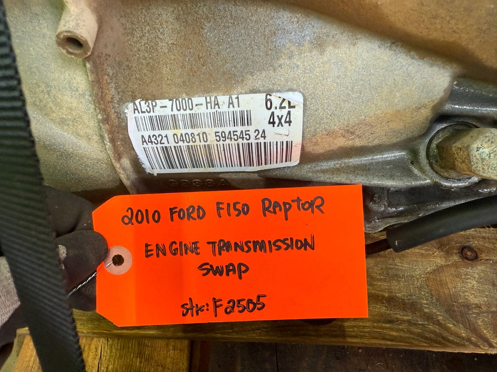 10-14 FORD F150 RAPTOR 6.2 ENGINE 6R80 TRANSMISSION SWAP 96K