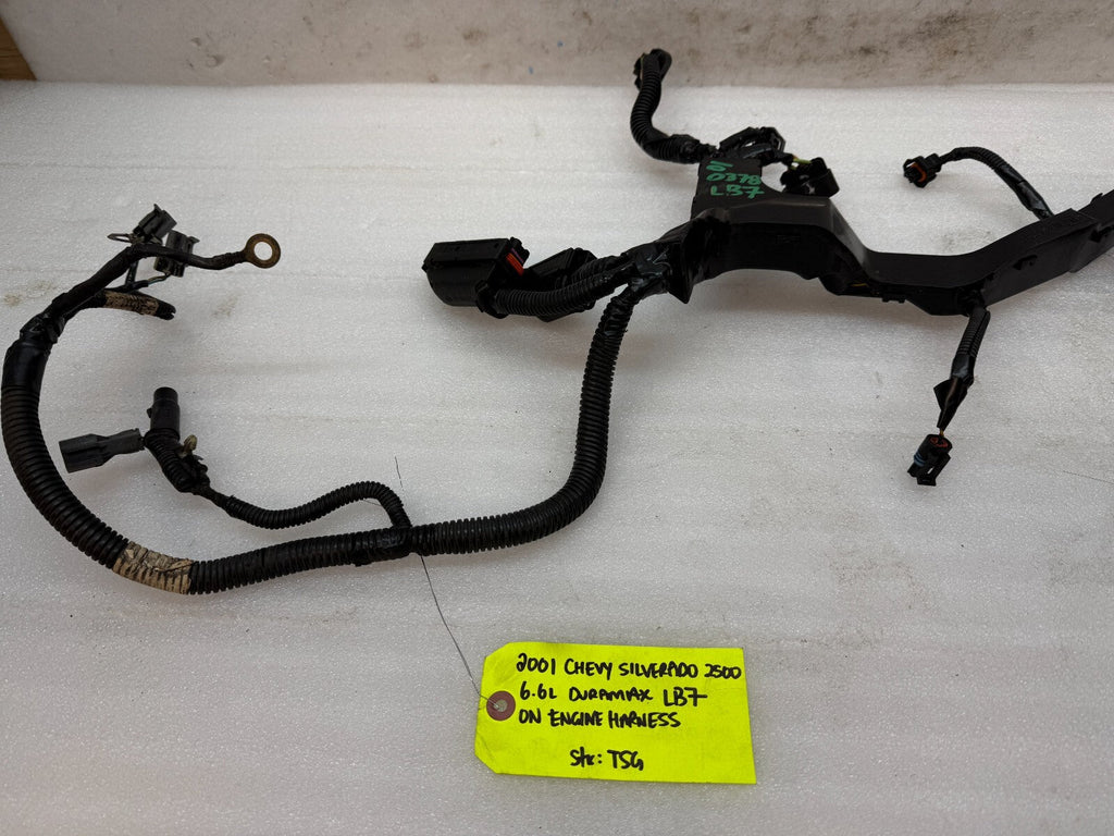 01 02 Chevrolet GMC DURAMAX LB7 6.6 ON ENGINE WIRING HARNESS LOOM
