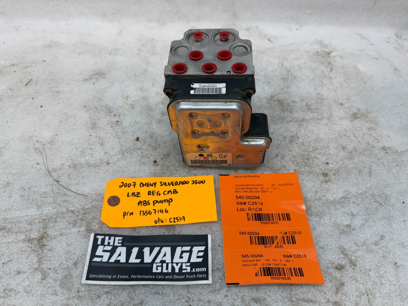 03-07 Chevrolet GMC SILVERADO 2500 6.6 ABS ANTI LOCK BRAKE PUMP MODULE 13567146