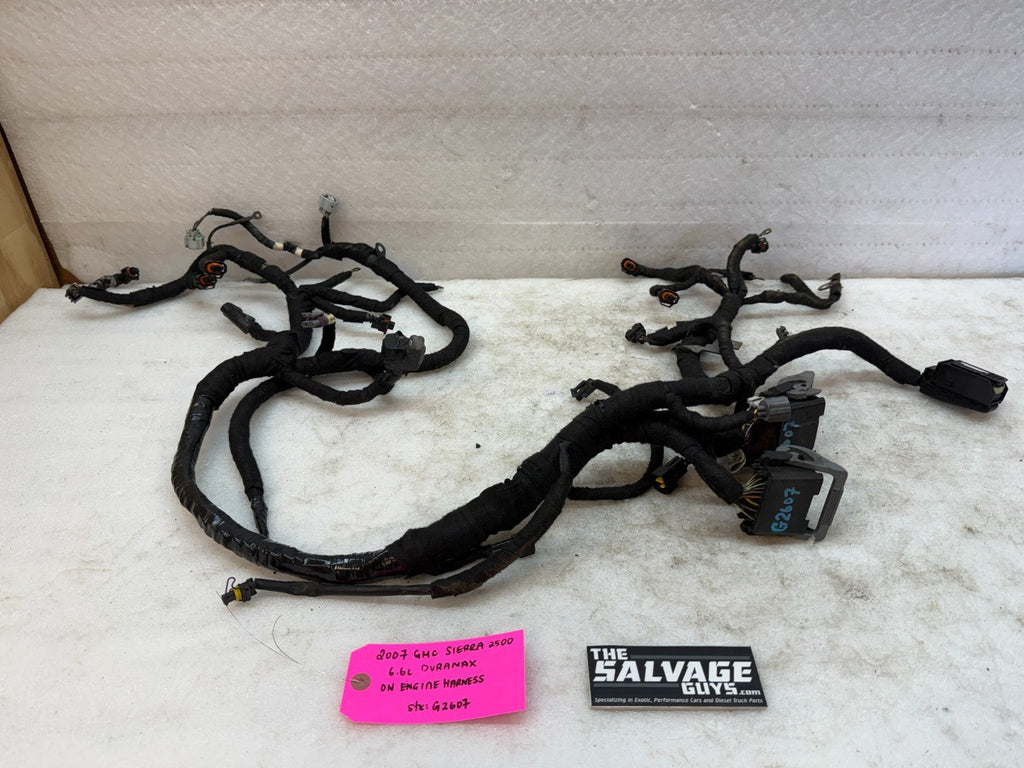 06 07 GMC CHEVROLET 2500HD DURAMAX 6.6 LBZ ENGINE MOTOR WIRING HARNESS LOOM