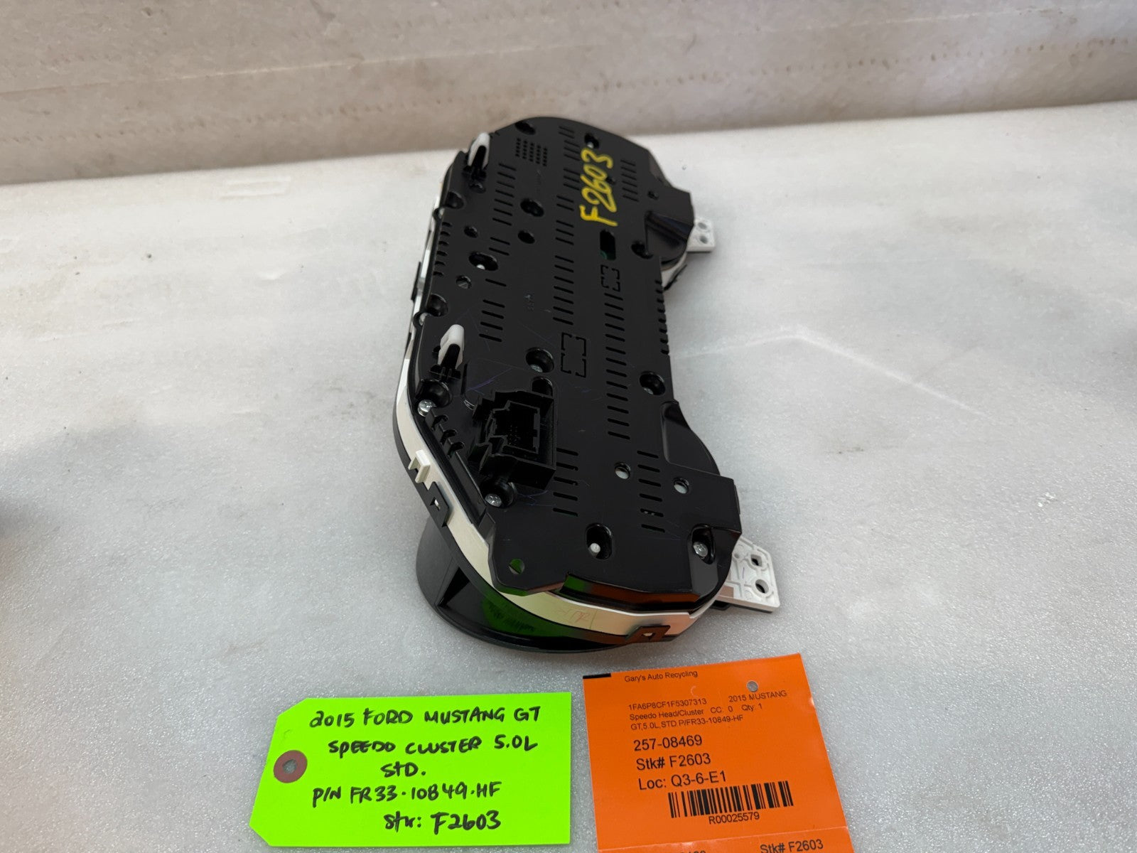 2015 FORD MUSTANG GT OEM METRIC SPEEDOMETER GAUGE CLUSTER MANUAL FR33-10849-HF