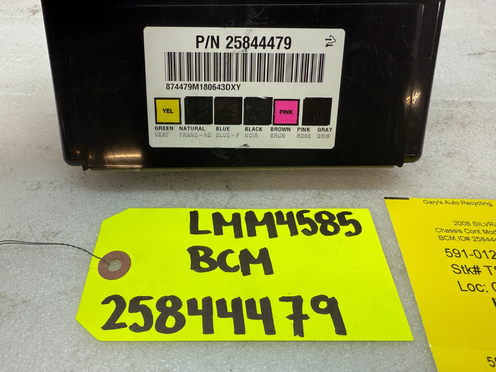 08 09 10 Chevrolet GMC DURAMAX LMM 6.6 BCM BODY CONTROL MODULE WIRING 25844479