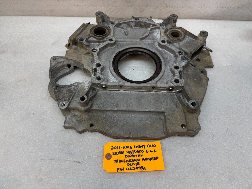 11-16 GMC DURAMAX 6.6 LML TRANSMISSION TO ENGINE ADAPTER PLATE 12624931