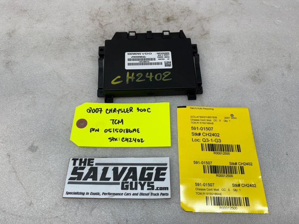05 06 07 CHRYSLER 300 SRT8 SRT-8 TRANSMISSION CONTROL MODULE TCM TCU 05150186AE