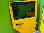 07-18 JEEP WRANGLER JK OEM FULL HARD DOORS YELLOW WITH DOOR PANELS MIRRORS
