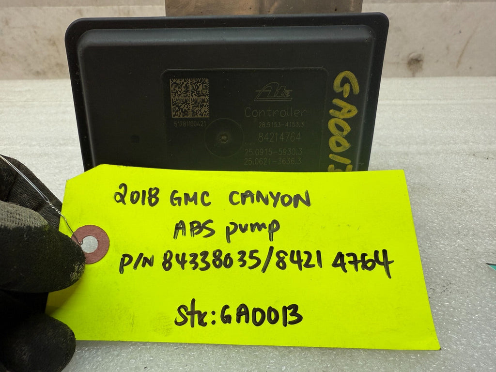 18 GMC CANYON COLORADO OEM ABS ANTI LOCK BRAKE PUMP MODULE 84338035 17-22