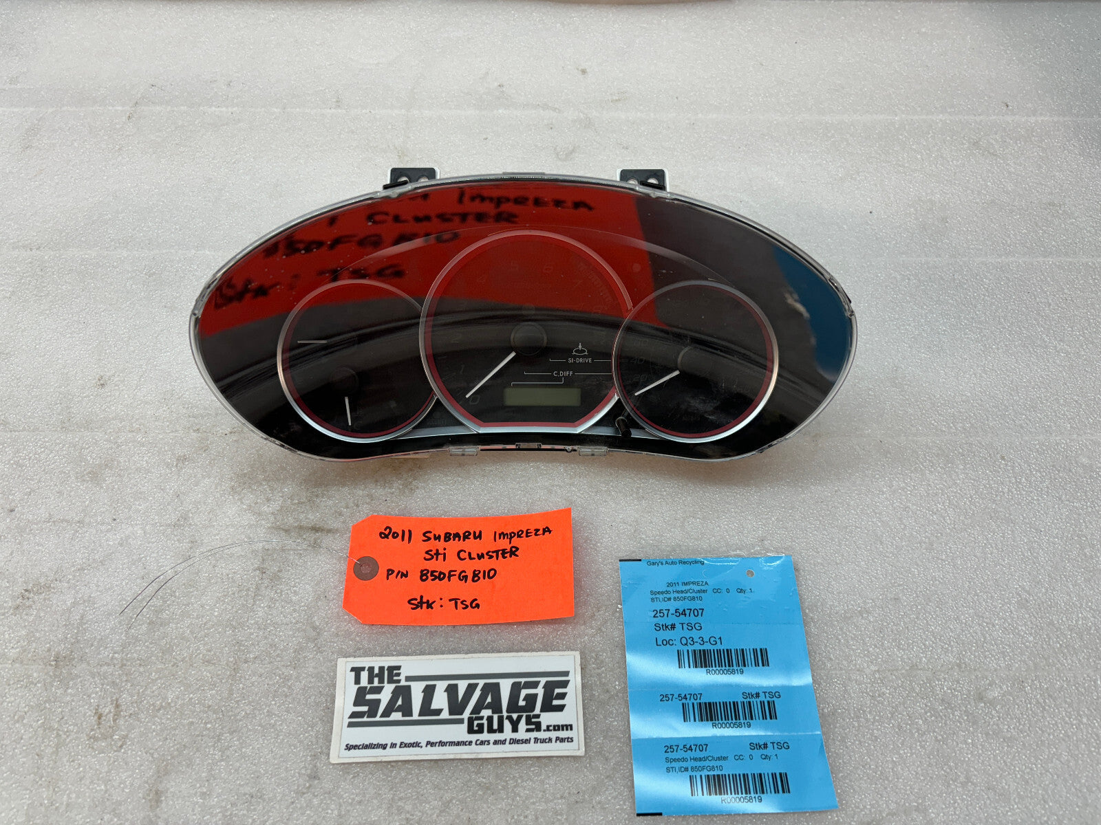 08-13 Subaru Impreza WRX GR8 STi INSTRUMENT GAUGE CLUSTER SPEEDOMETER 850FG810