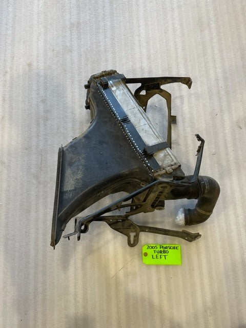 05 PORSCHE 996TT TURBO LEFT REAR INTERCOOLER DUCT HOSES BRACKET 01-05 30K!!