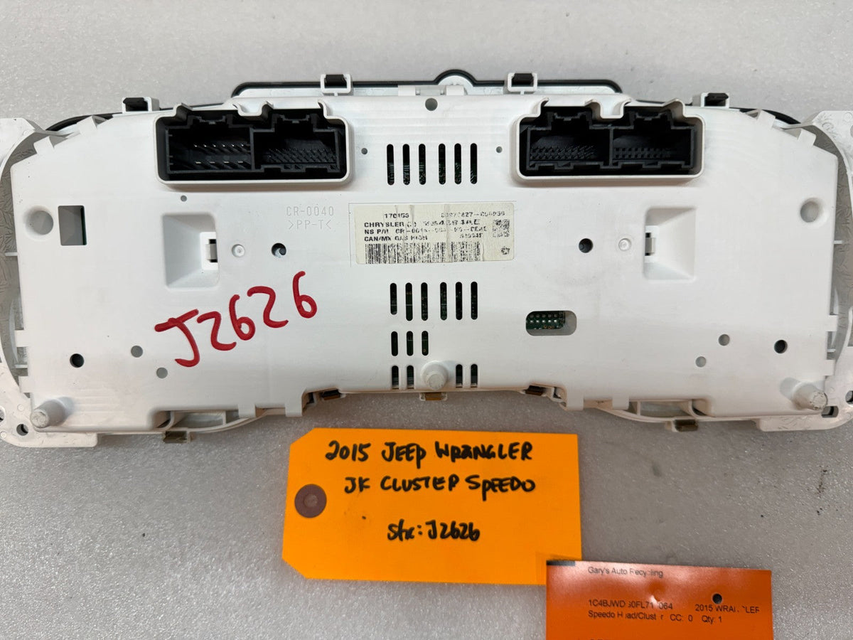 15 JEEP WRANGLER JK 3.6 METRIC SPEEDOMETER GAUGE CLUSTER 56054394AE 12-18