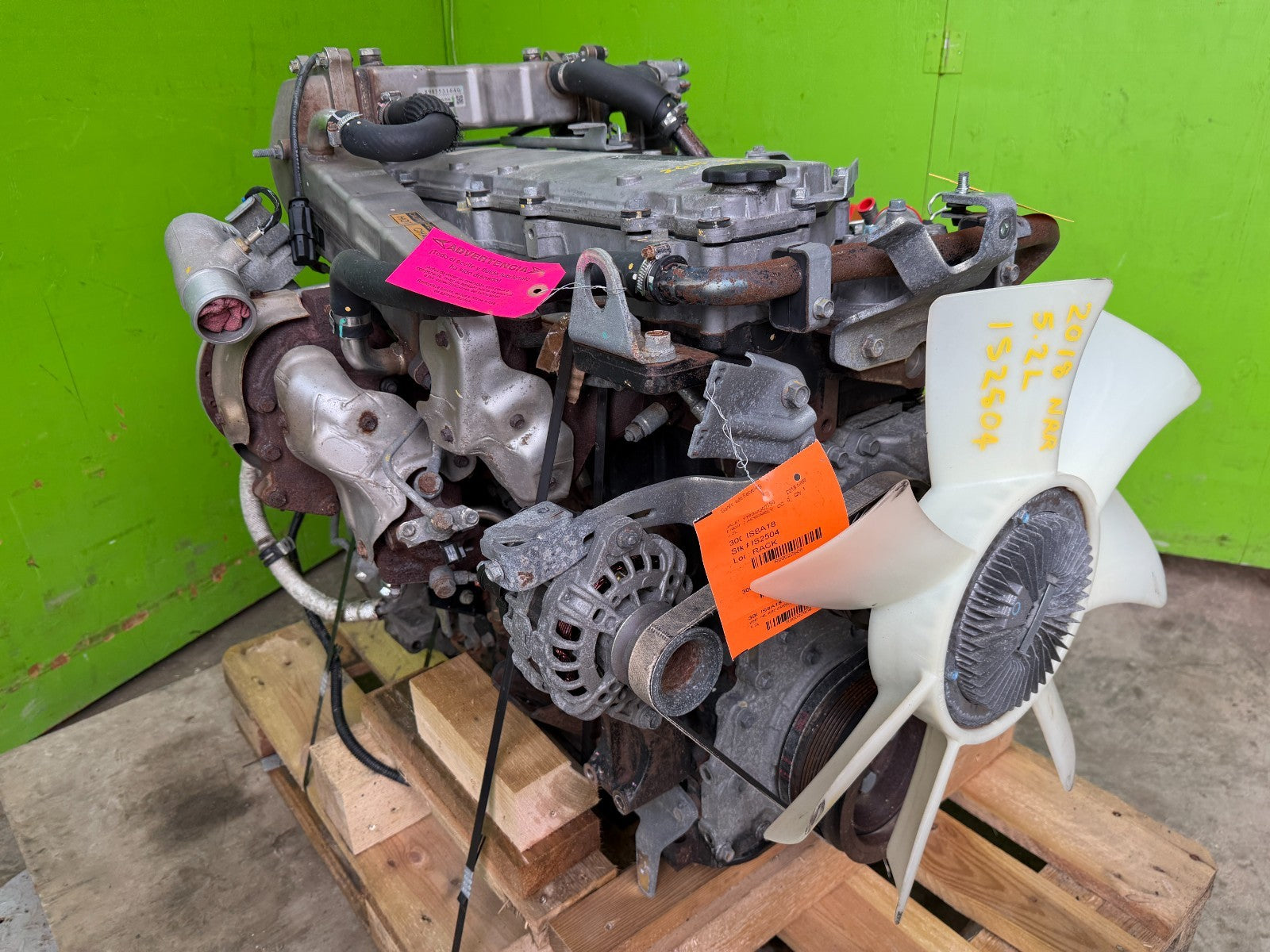 18 ISUZU NRR NPR NQR 5.2 COMPLETE ENGINE ASSEMBLY 4HK1TC 68k!!