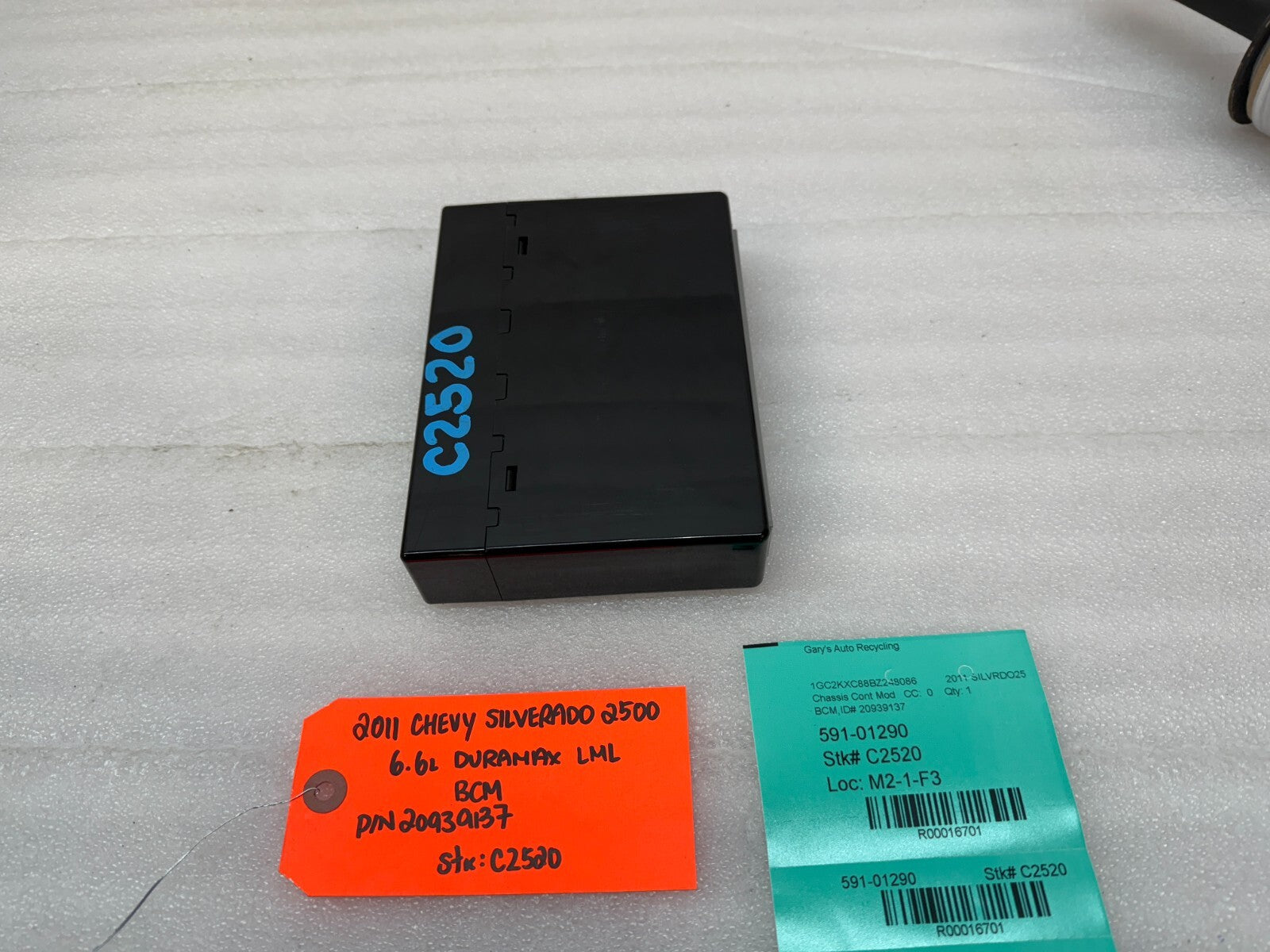 11-14 Chevrolet GMC 2500HD DURAMAX 6.6 LML BCM BODY CONTROL MODULE 20939137