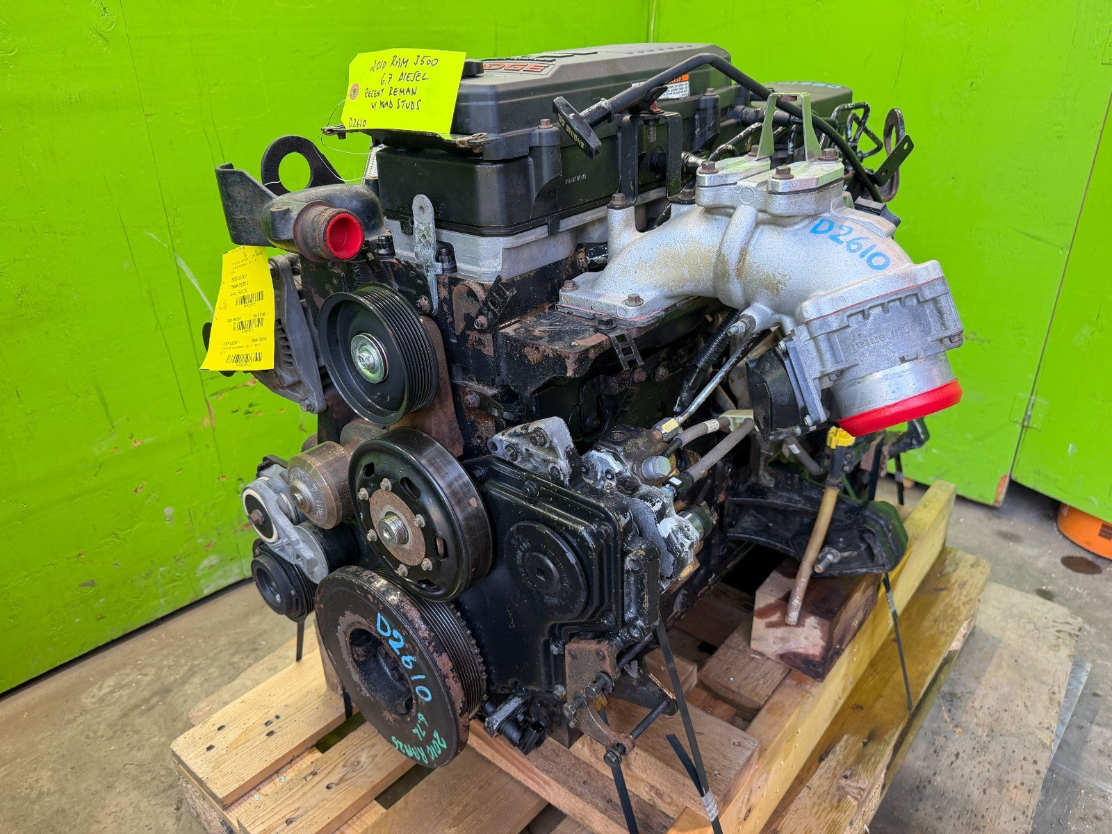 10 11 12 DODGE RAM 2500 3500 6.7 CUMMINS TURBO DIESEL ENGINE MOTOR REMAN STUDDED